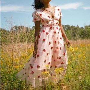TikTok Strawberry Dress, size M